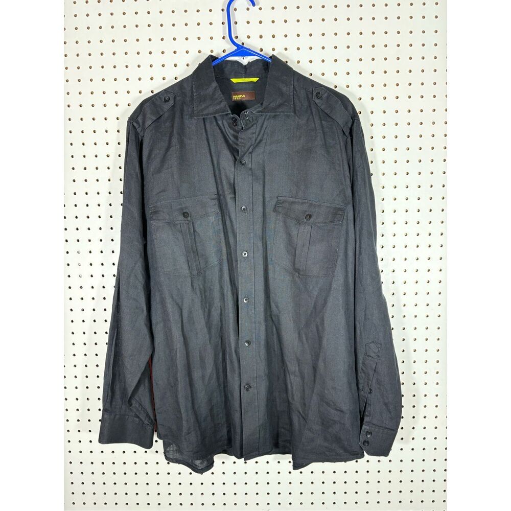 Havana Nines button down linen shirt size XL